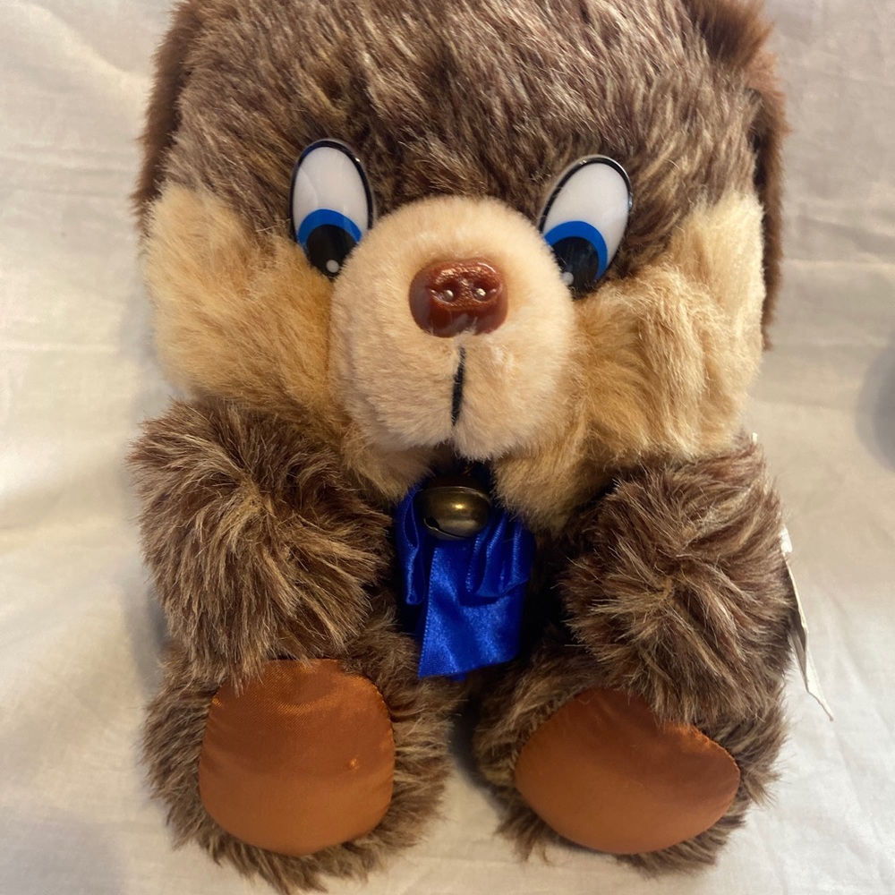 Blue Magic Brown Puppy Dog Plush Peppermint Stuffed Toy.